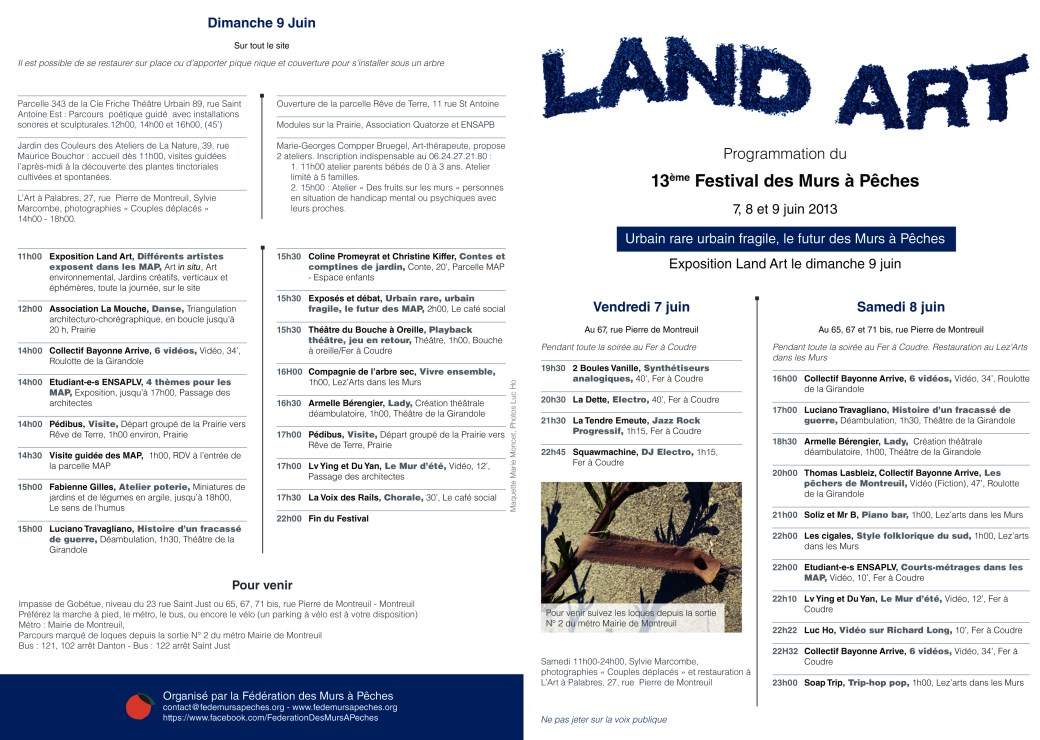 Le programme recto festival MAP 2013